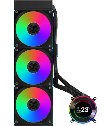 LIAN LI HydroShift LCD 360S AIO Liquid CPU Cooler with 28mm LCD